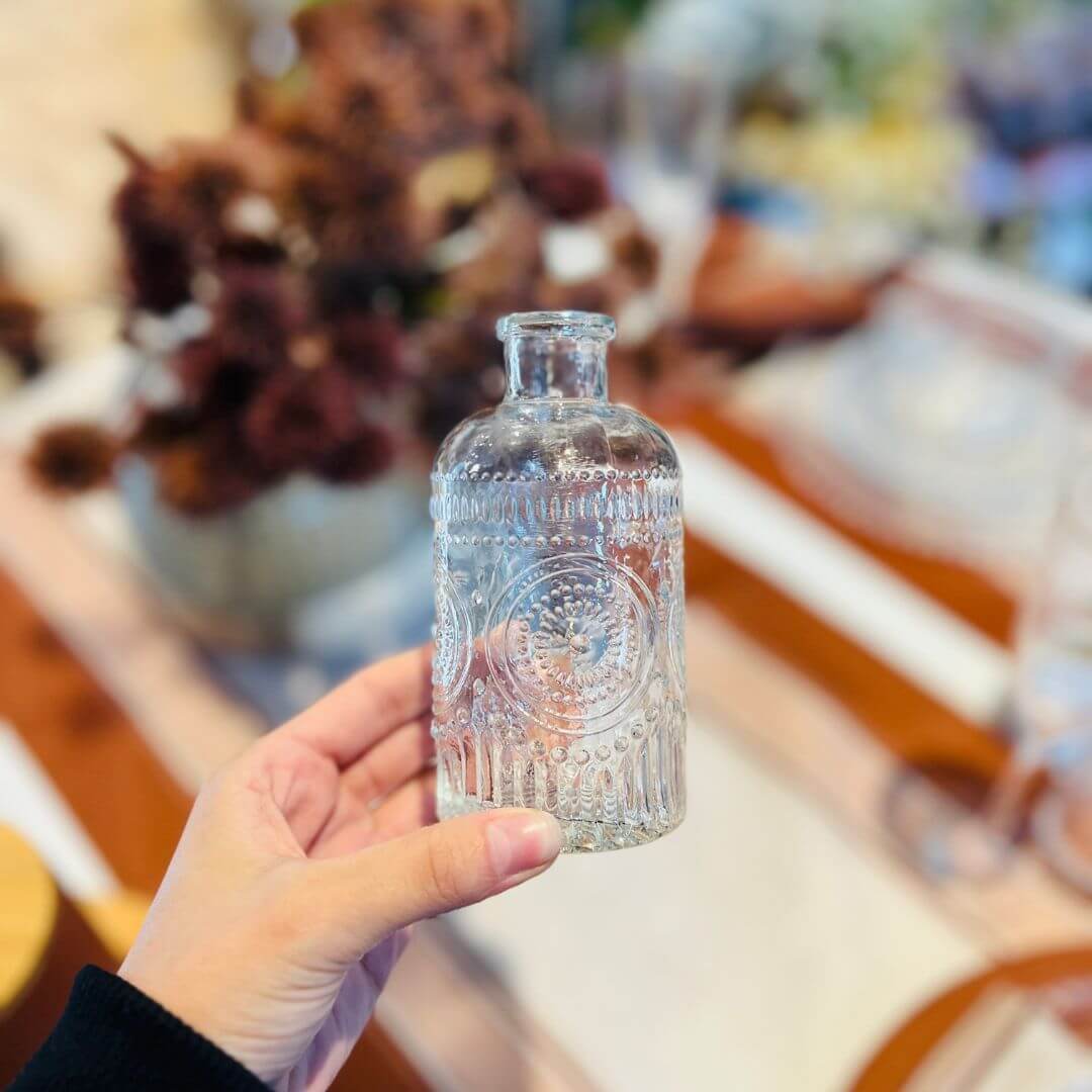 Vaso Mandala Vidro - 6cmx6x12,5cm