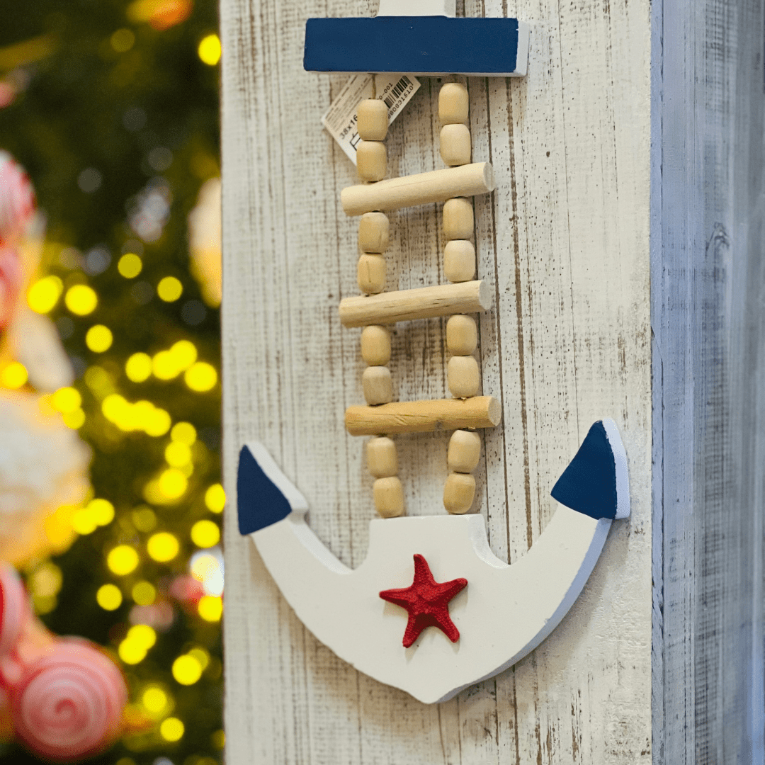 Pendente Âncora Natal Náutico 38x16,5cm