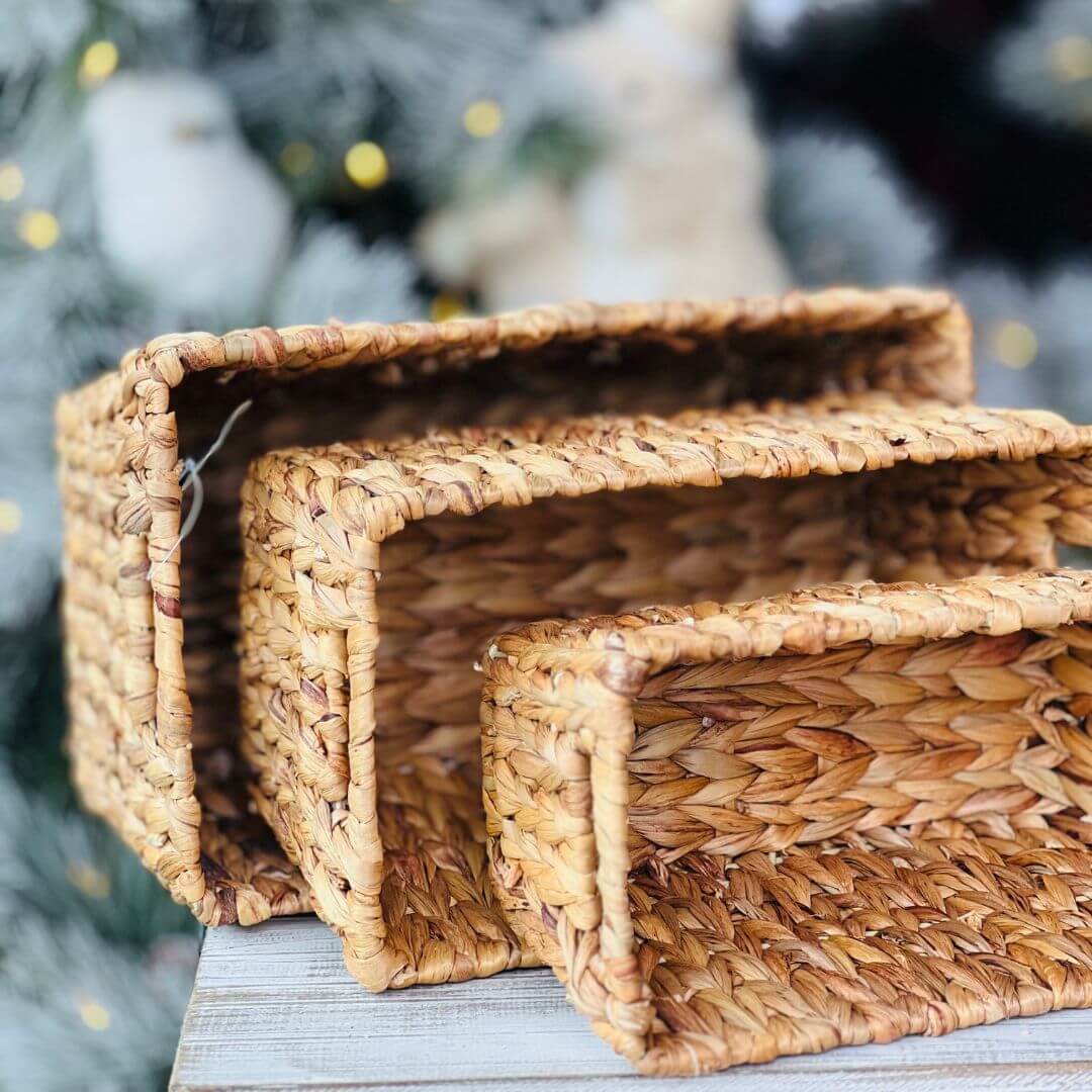 Cesta Organizadora SeaGrass Natural - 38x23x20cm (G)