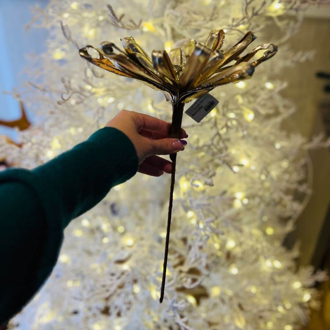 Haste Bico de Papagaio Natal Champanhe – 46cm