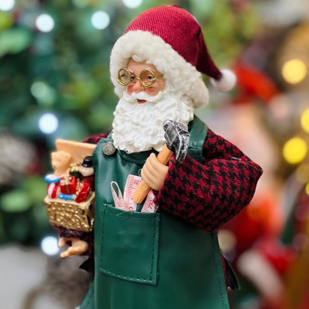 Papai Noel Fábrica de Brinquedo - 30cm