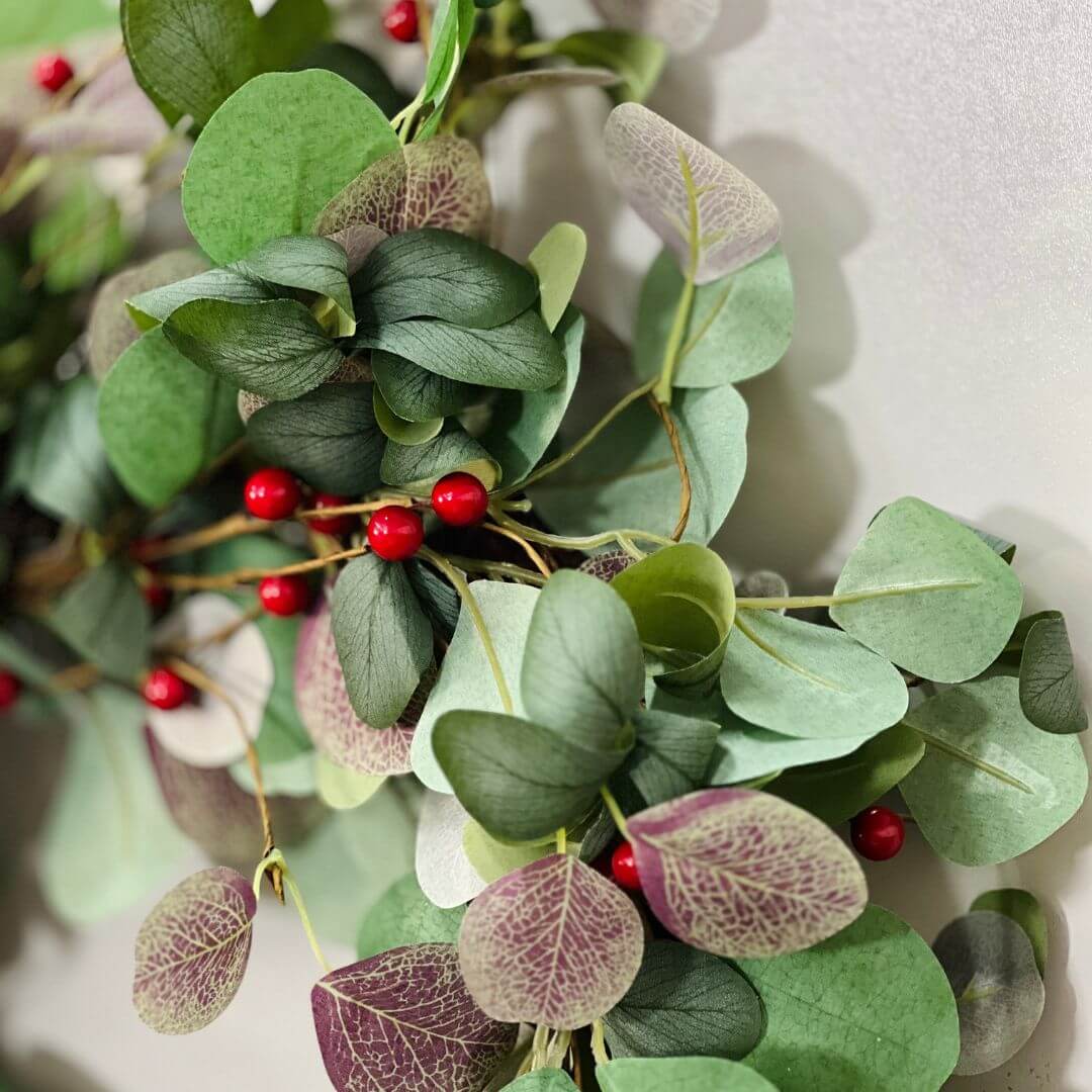 Guirlanda Folhagem e Berries - 60cm