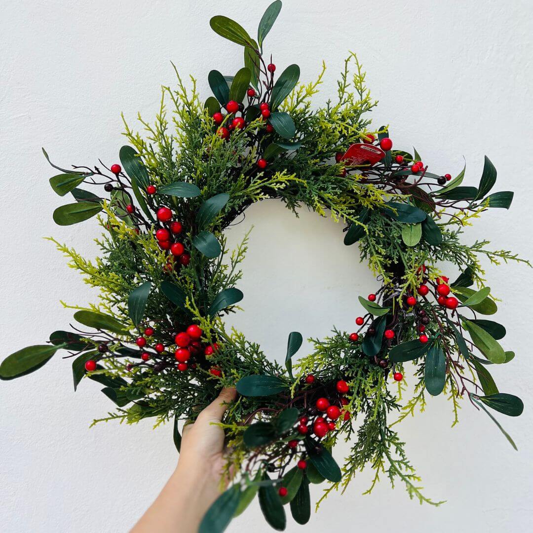 Guirlanda de Folhas e Berry - 50cm