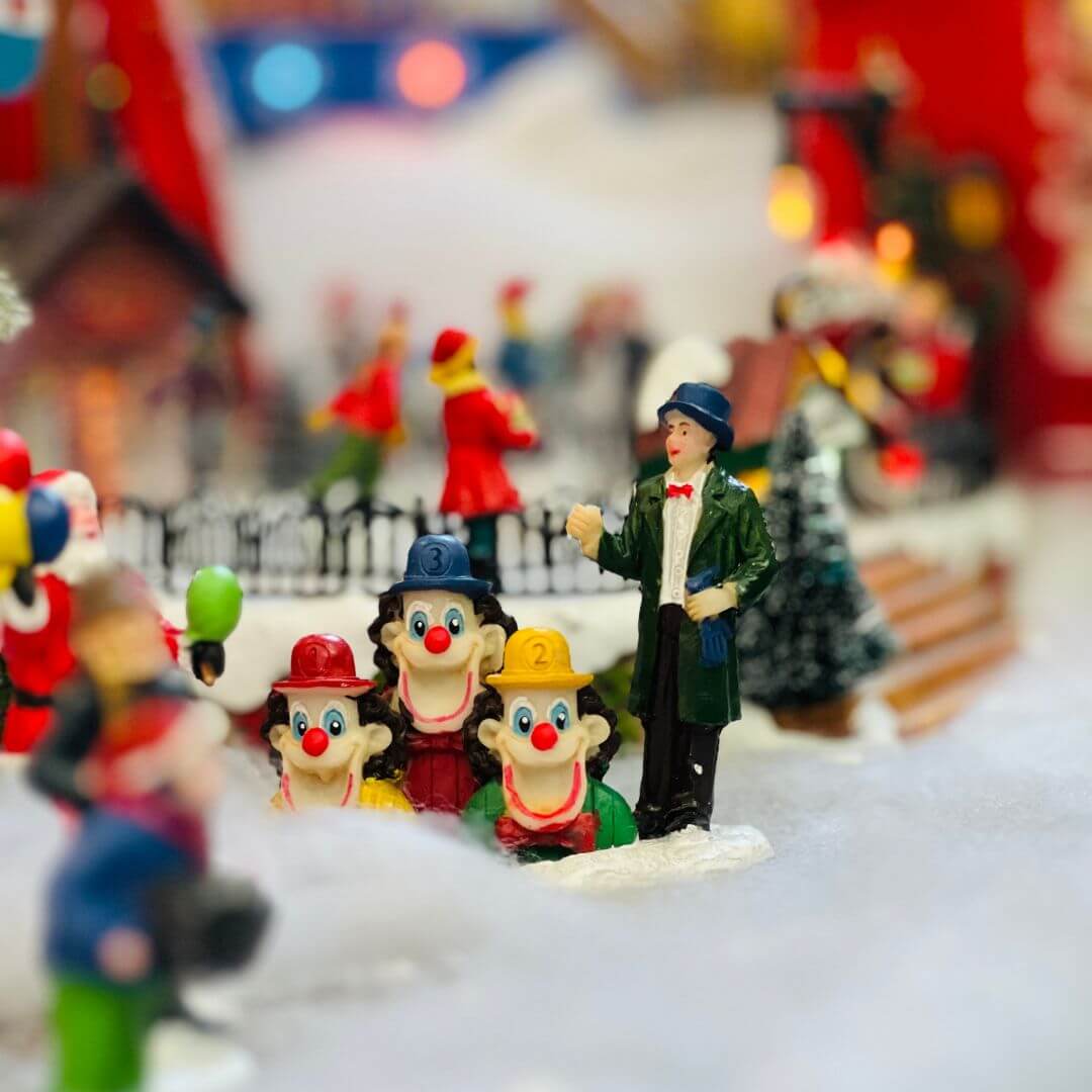 Cenário Natal Jogo de Circo 7x12x6cm