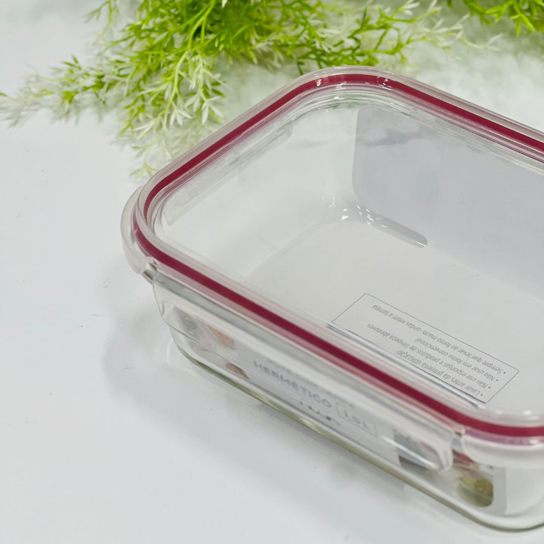 Pote Borossilicato Hermético Transparente - 1,5l