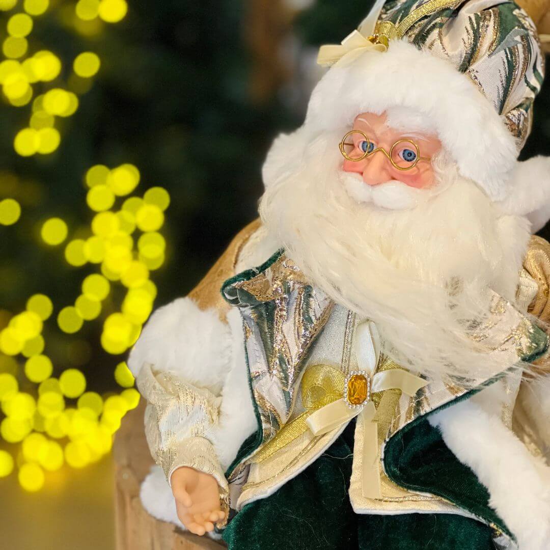 PAPAI NOEL NATAL SENTADO - 45CM