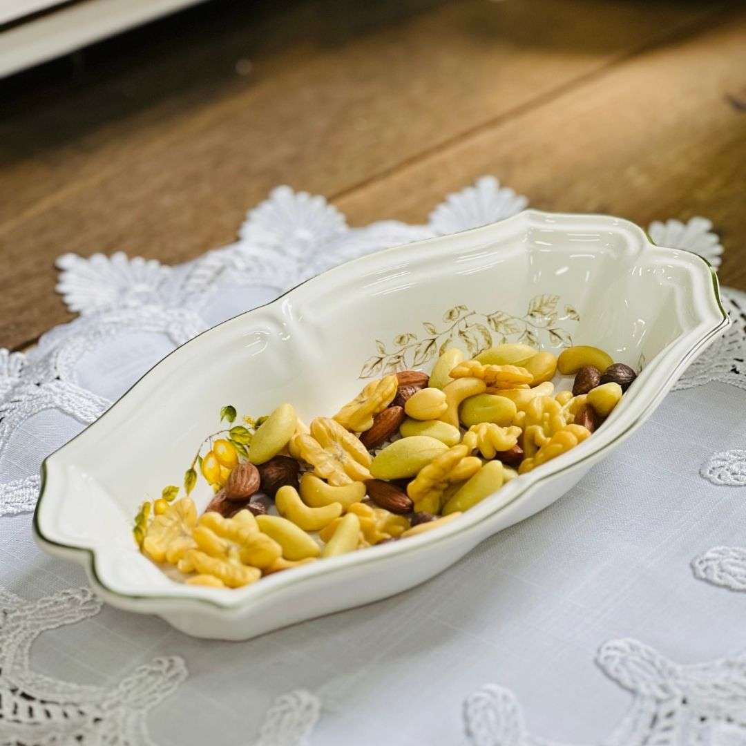 Travessa Pequena Branca Toscana Limão Siciliano - 28cm