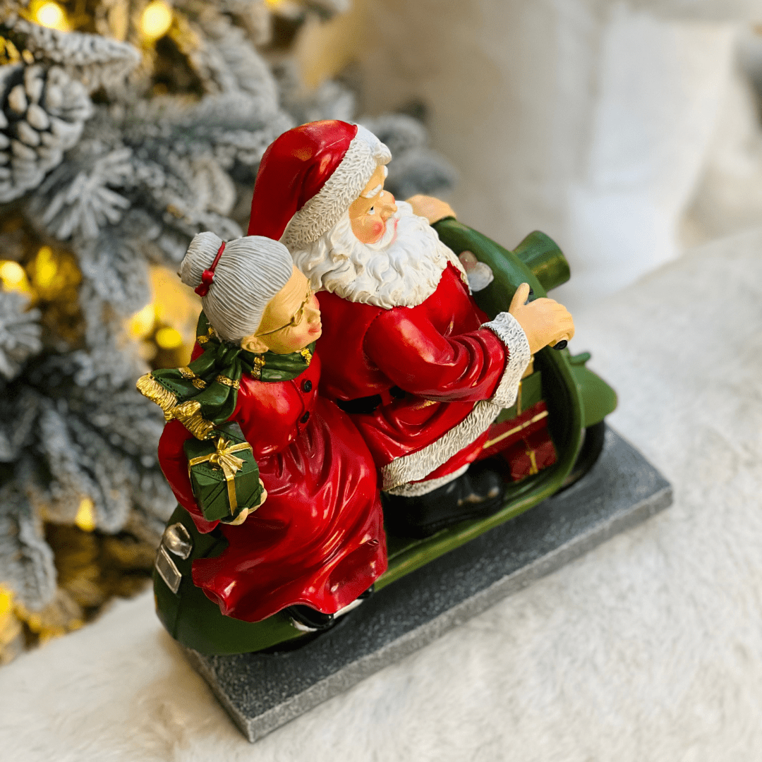 Motoca do Noel Hora do Passeio de Resina 28,5x26,5cm
