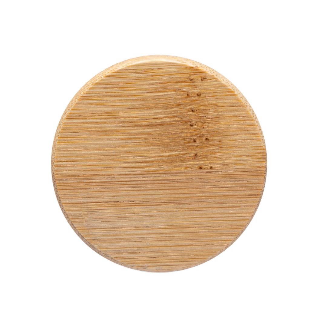 Pote de Vidro Com Tampa de Bambu - 90ml