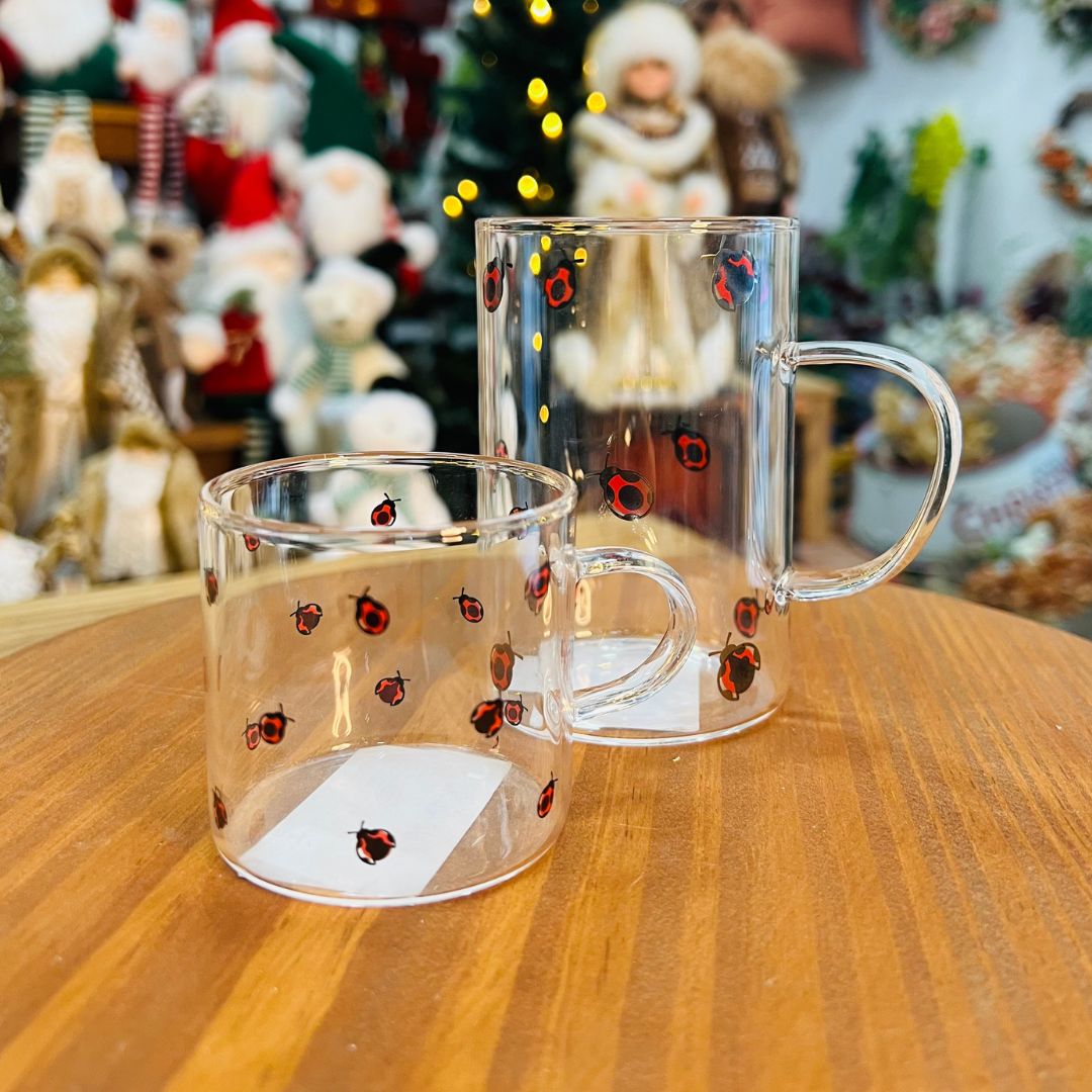 Caneca de Vidro Borossilicato Ladybug - 280ml