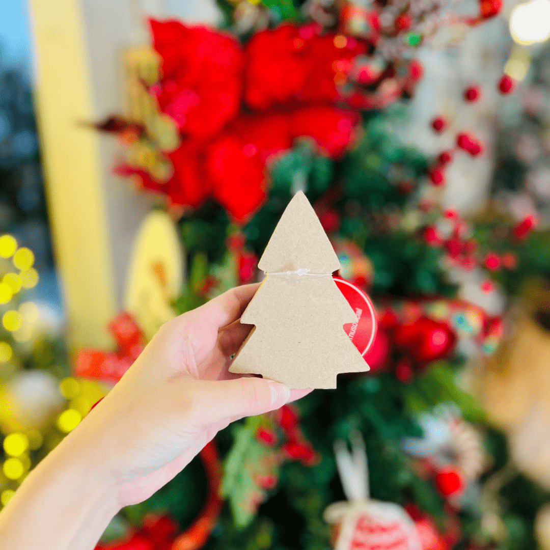 Árvore Natalina Verde de Madeira 11cm