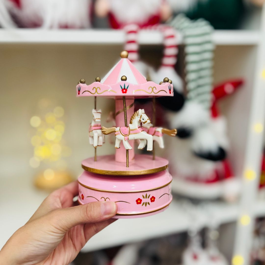 Carrossel Musical Rosa - 17cm