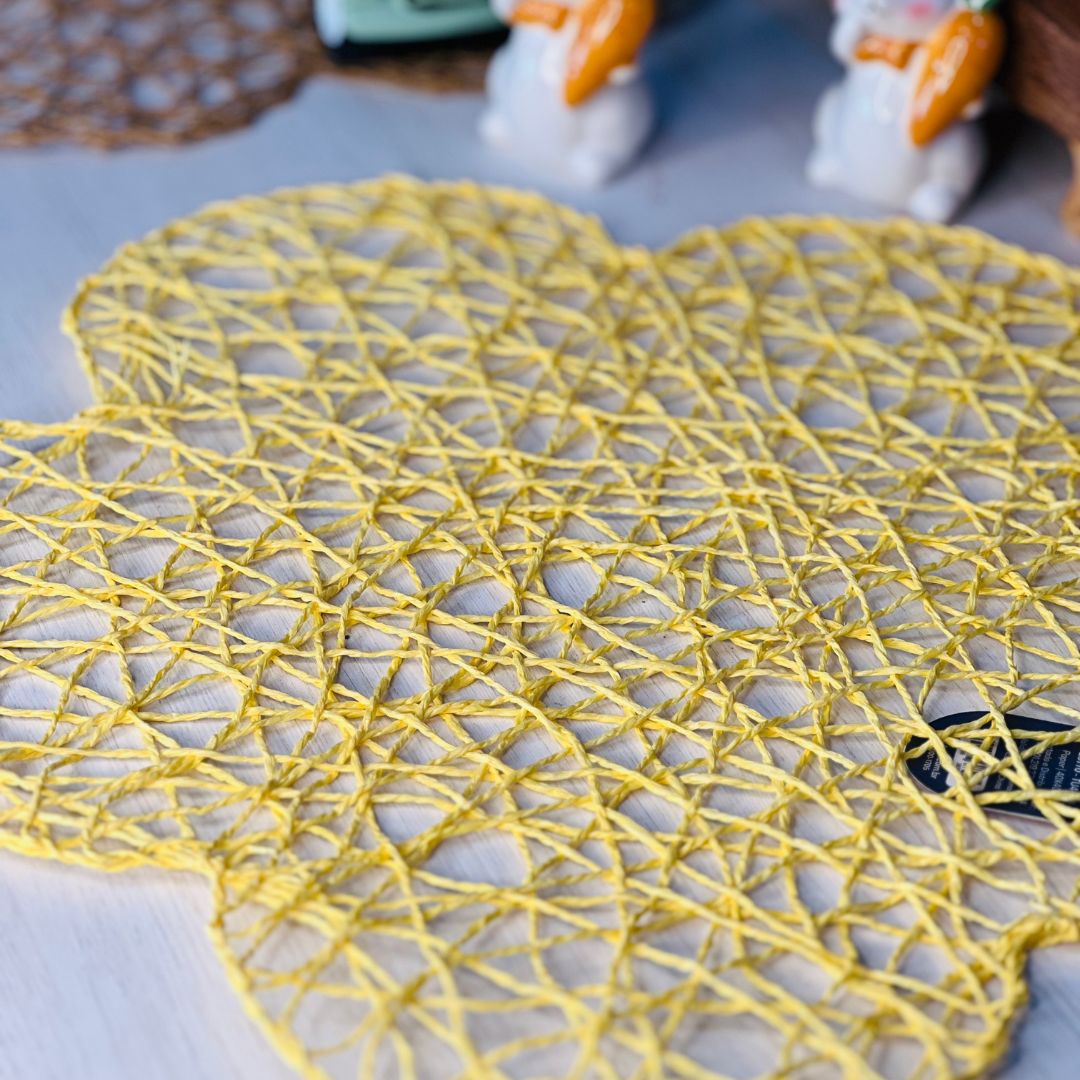 Lugar Americano Floral Amarelo - 40x40cm (1 Peça)