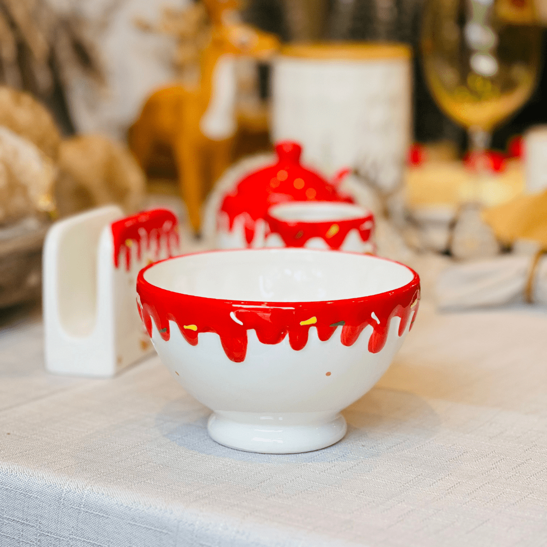 Bowl Natalino de Cerâmica Gingerbread 14cm