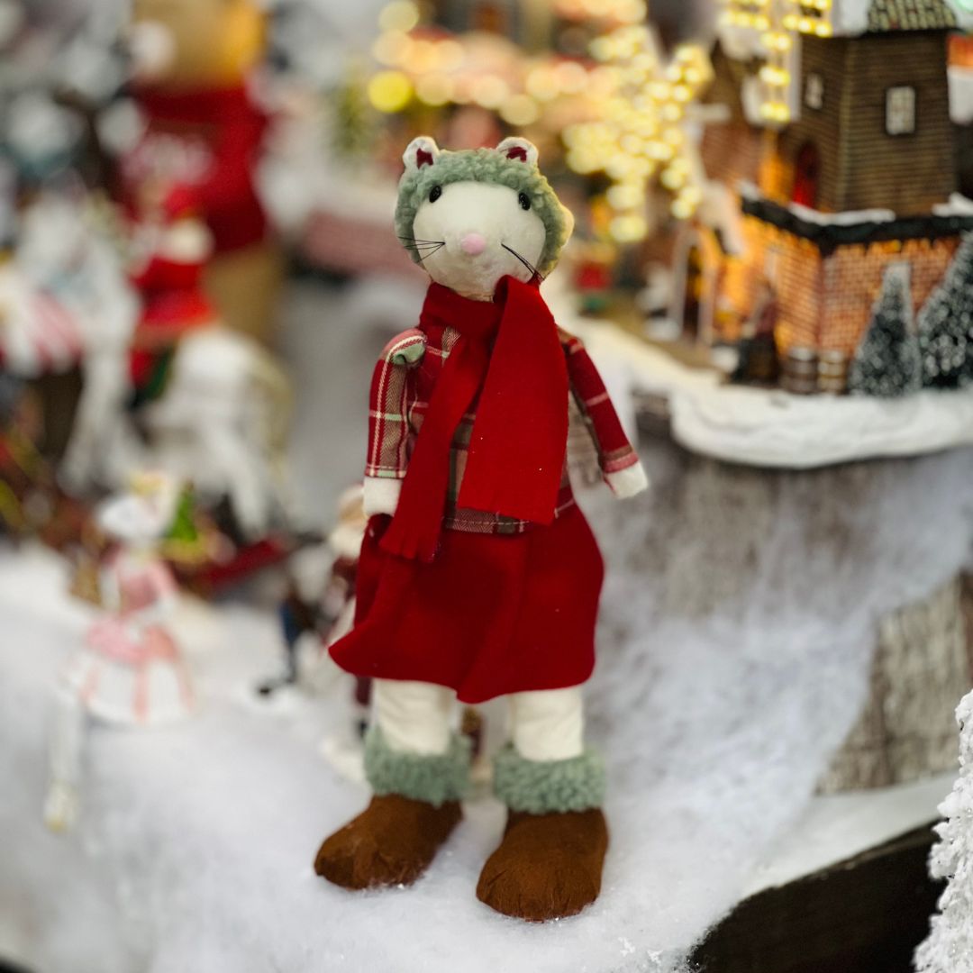 Rata Com Cachecol e Gorro - 33cm