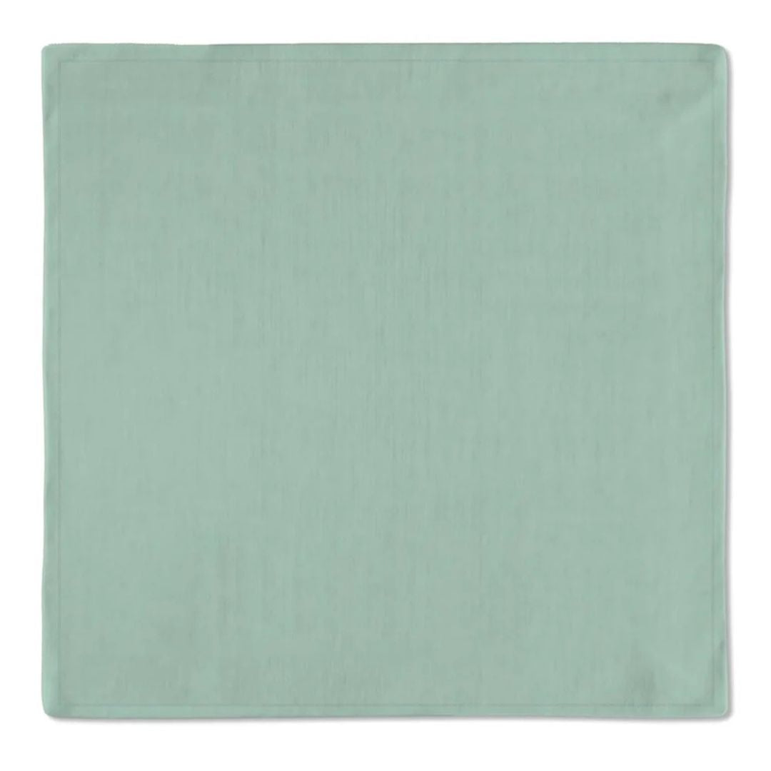 Kit 2 Guardanapos Tricoline Liso Verde Menta + 2 Argolas - 43cm x 43cm (006)