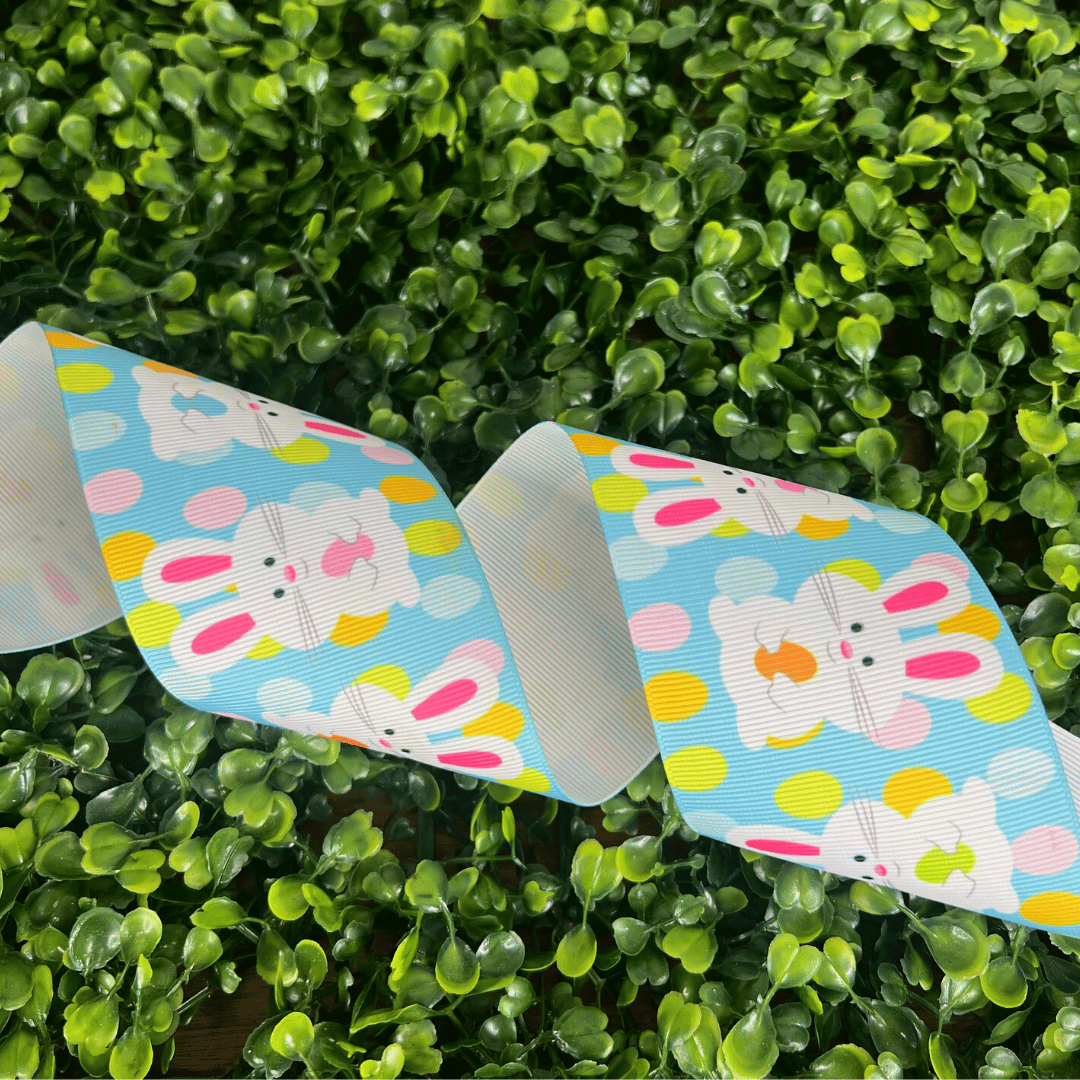 Fita de Tecido Azul Com Coelho