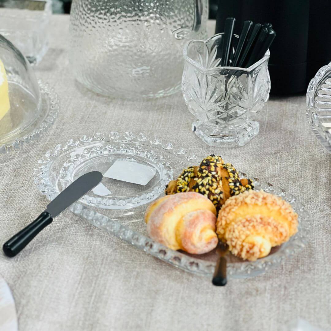 Mini Travessa Redonda de Cristal de Chumbo Coração - 9,5x1,5cm