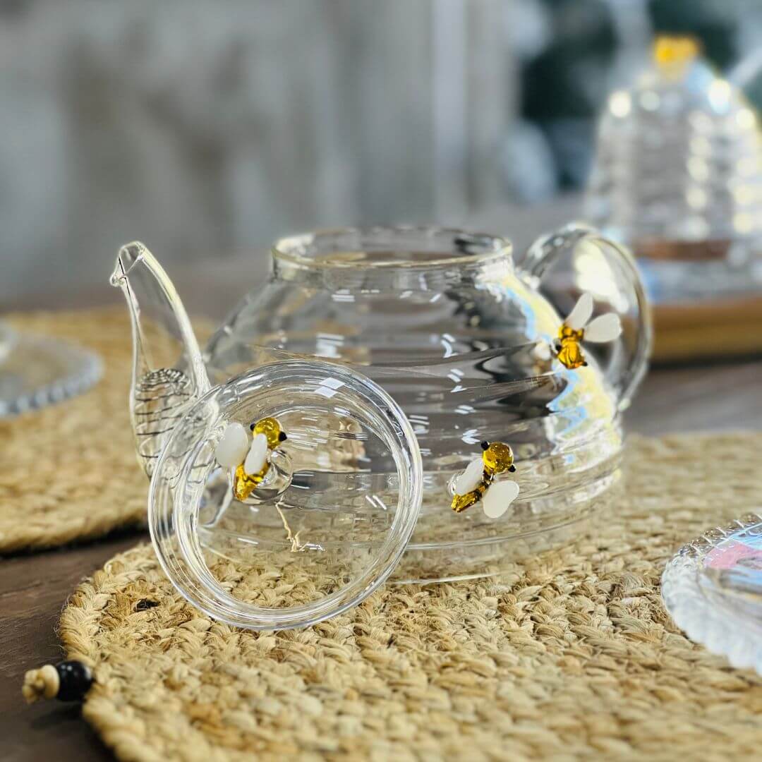 Chaleira de Vidro Borossilicato Com Filtro - Lovely Bee 650ml
