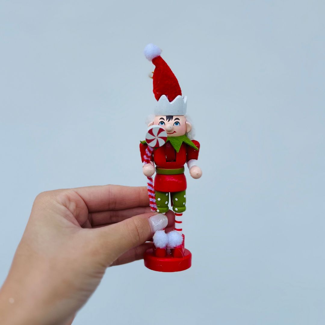 Enfeite Natal Quebra Nozes Com 3 Peças - 12,5cm