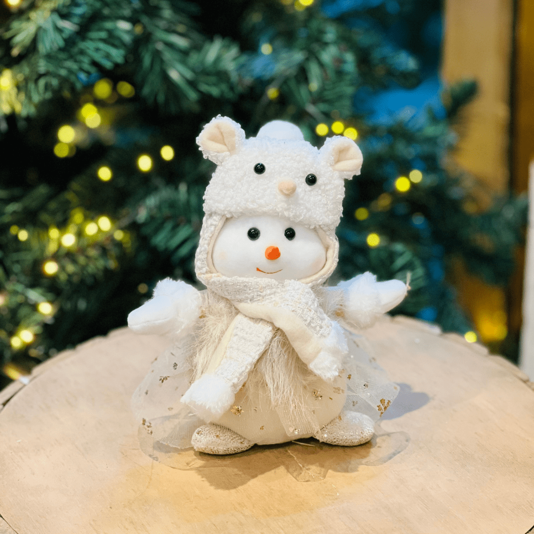 Boneco de Neve Natalino Fantasiado de Ovelha 23cm