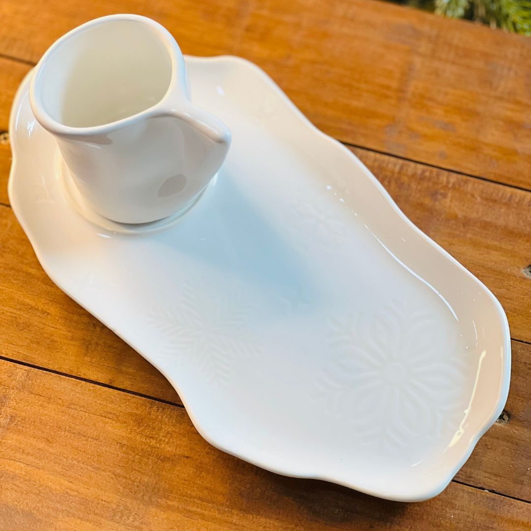 Jogo de Lanche Natal - Snow Flake 30cm