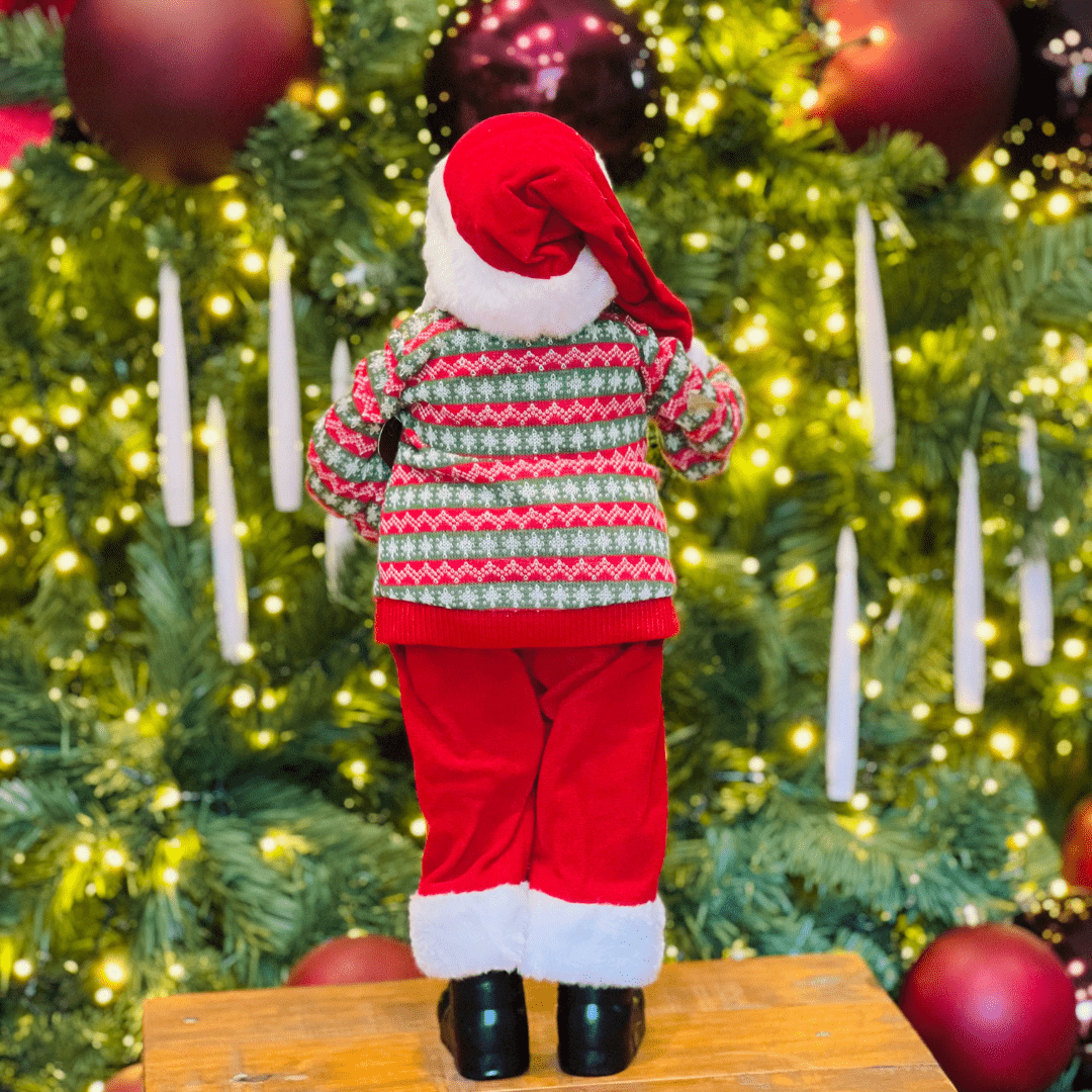 Papai Noel Colecionável Fábrica de Brinquedos 46cm