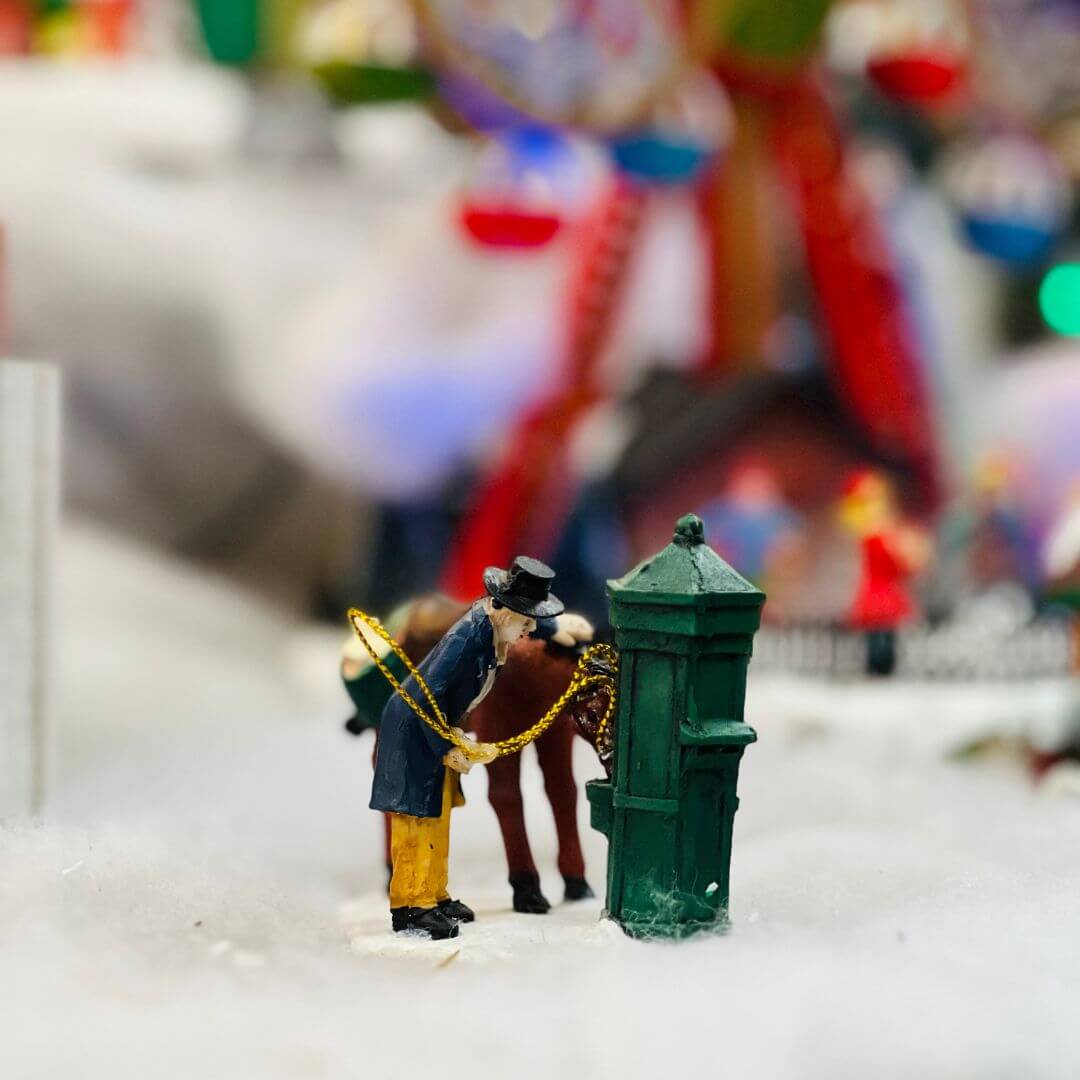 Cenário Natal Cavalo 7,6x11,5x5,6cm
