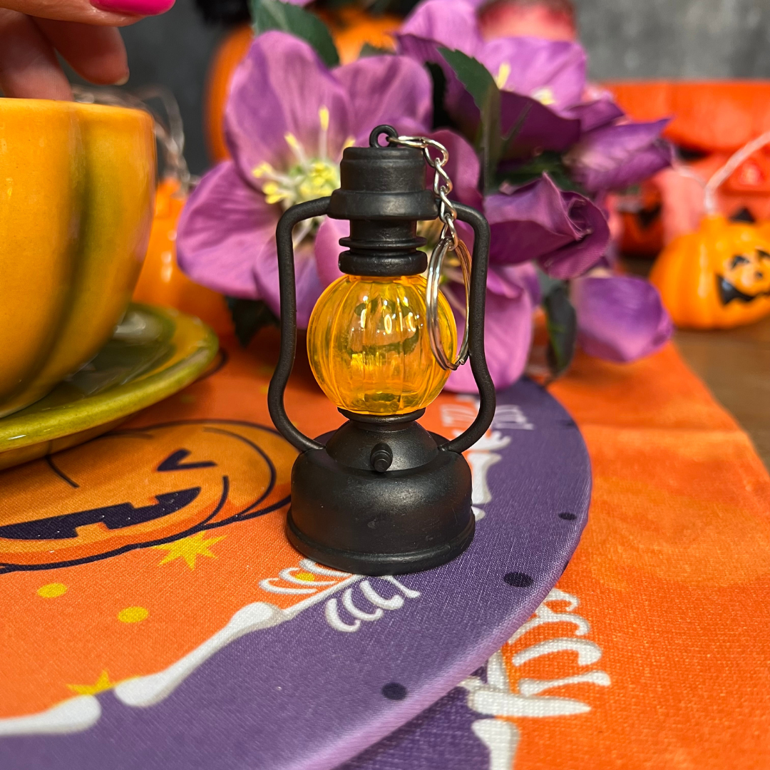 Mini Lamparina de Abobora Com Led 8cm