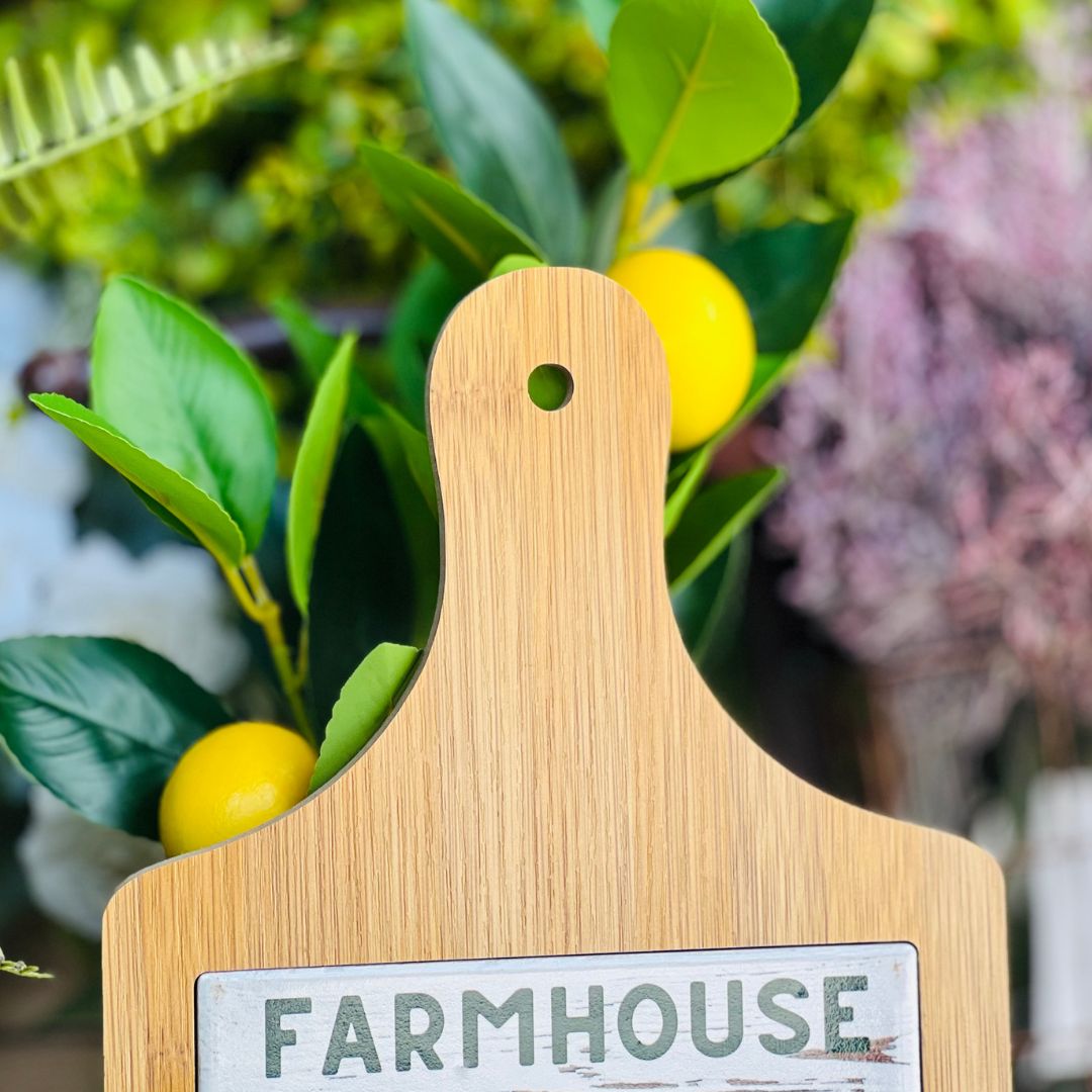 Tábua Decorativa Lemon Farmhouse Kitchen - 32x19cm