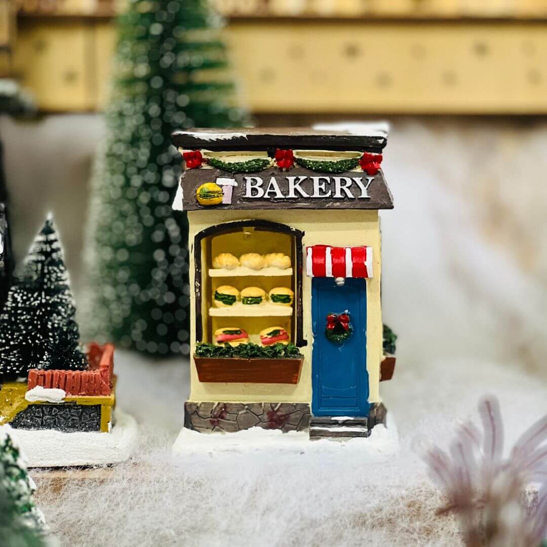 Loja Natal Padaria Com Led 12,5x8x5,7cm
