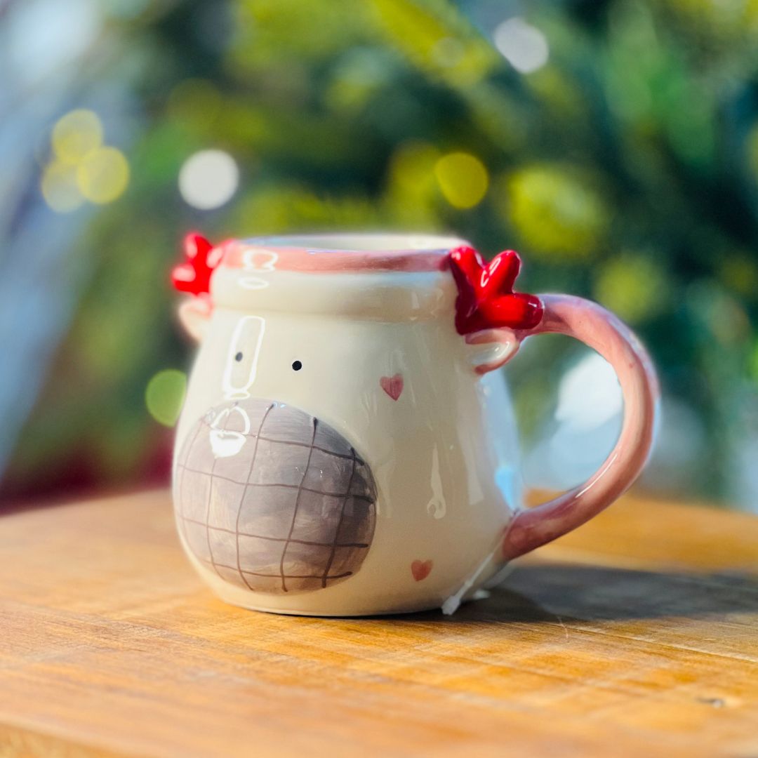 Caneca de Natal Cervo - 11cm