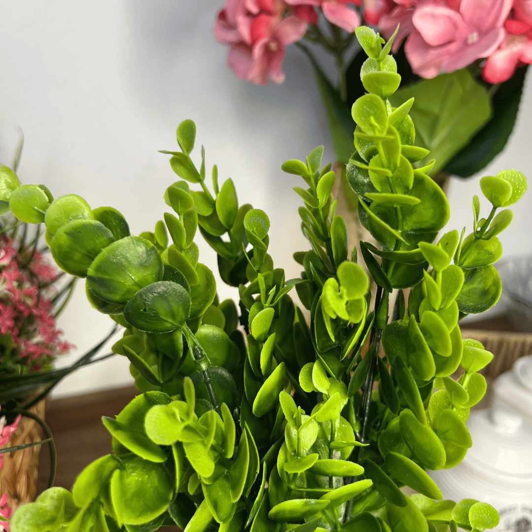 Flor Eucalipto Plastico Verde 35cm