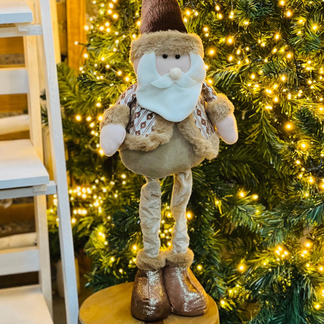 Papai Noel Natalino em Pé - 75 cm | Pernas Extensoras