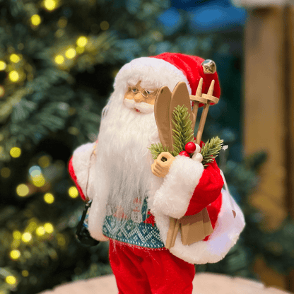 Papai Noel Em Pé Vermelho e Verde 30cm