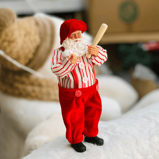 Papai Noel Colecionável Jogador de Basebol 30cm