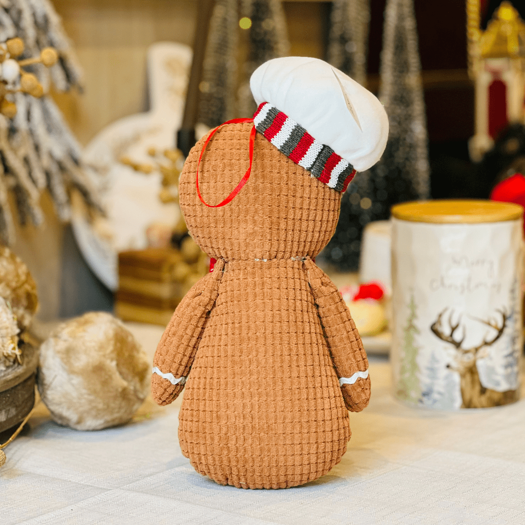 Gingerbread Natalino Menino de Pelúcia 24x15cm - para Pendurar