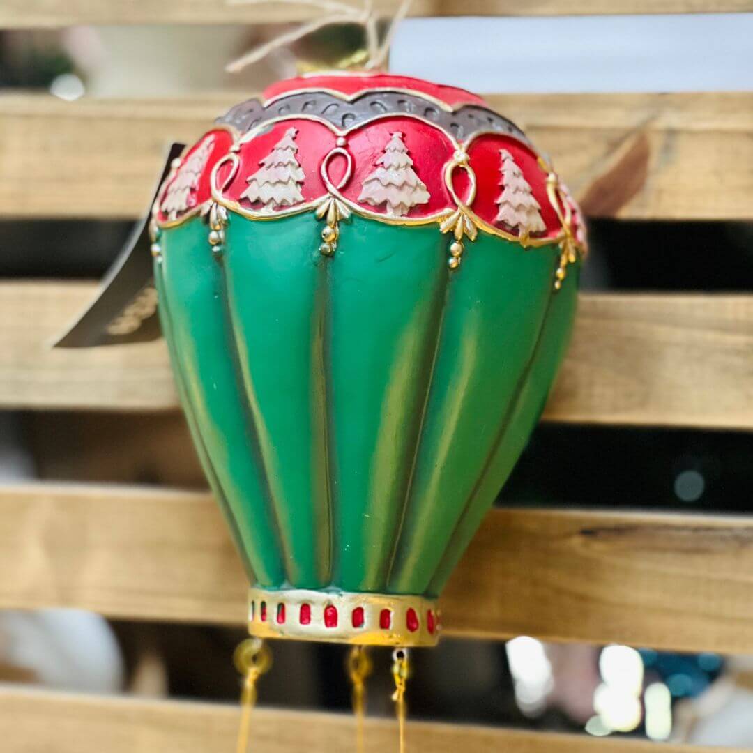 Balão com Papai Noel Colorido em Resina – 31cm