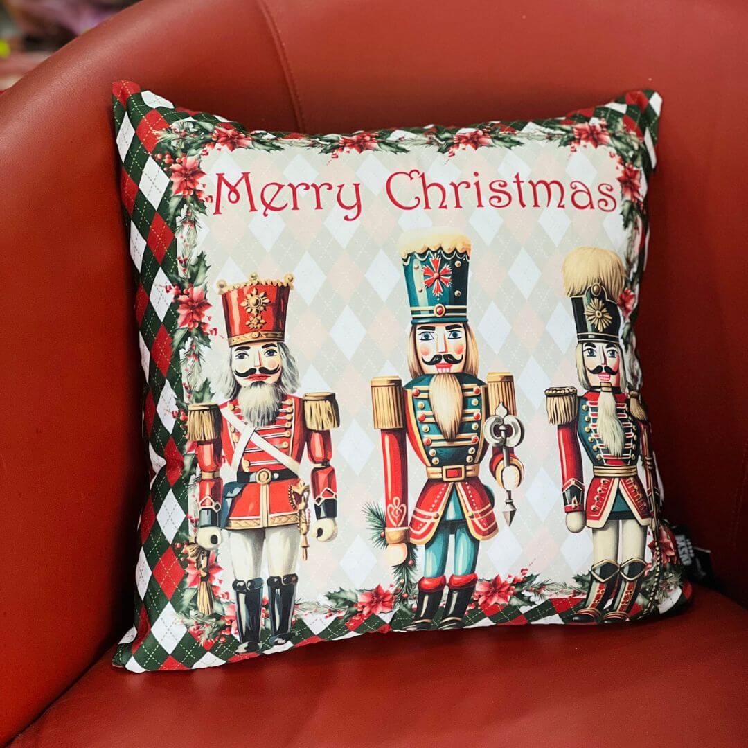 Capa de Almofada Natal Quebra-Nozes – 40x40cm