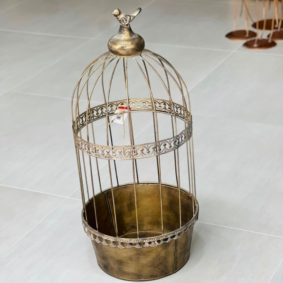 Gaiola Decorativa em Metal - 70 cm