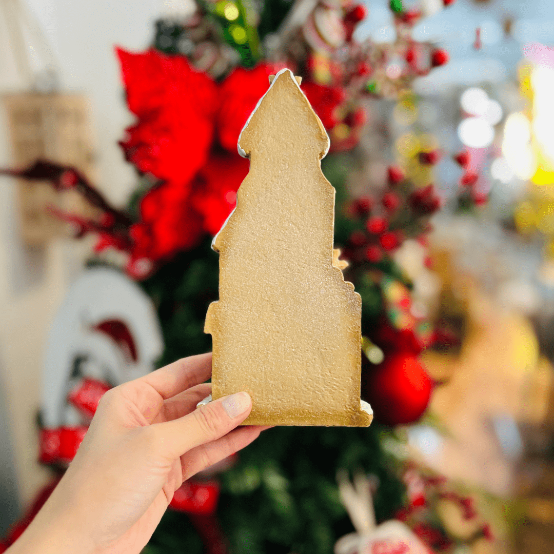 Casa Gingerbread Marrom de Resina 21cm