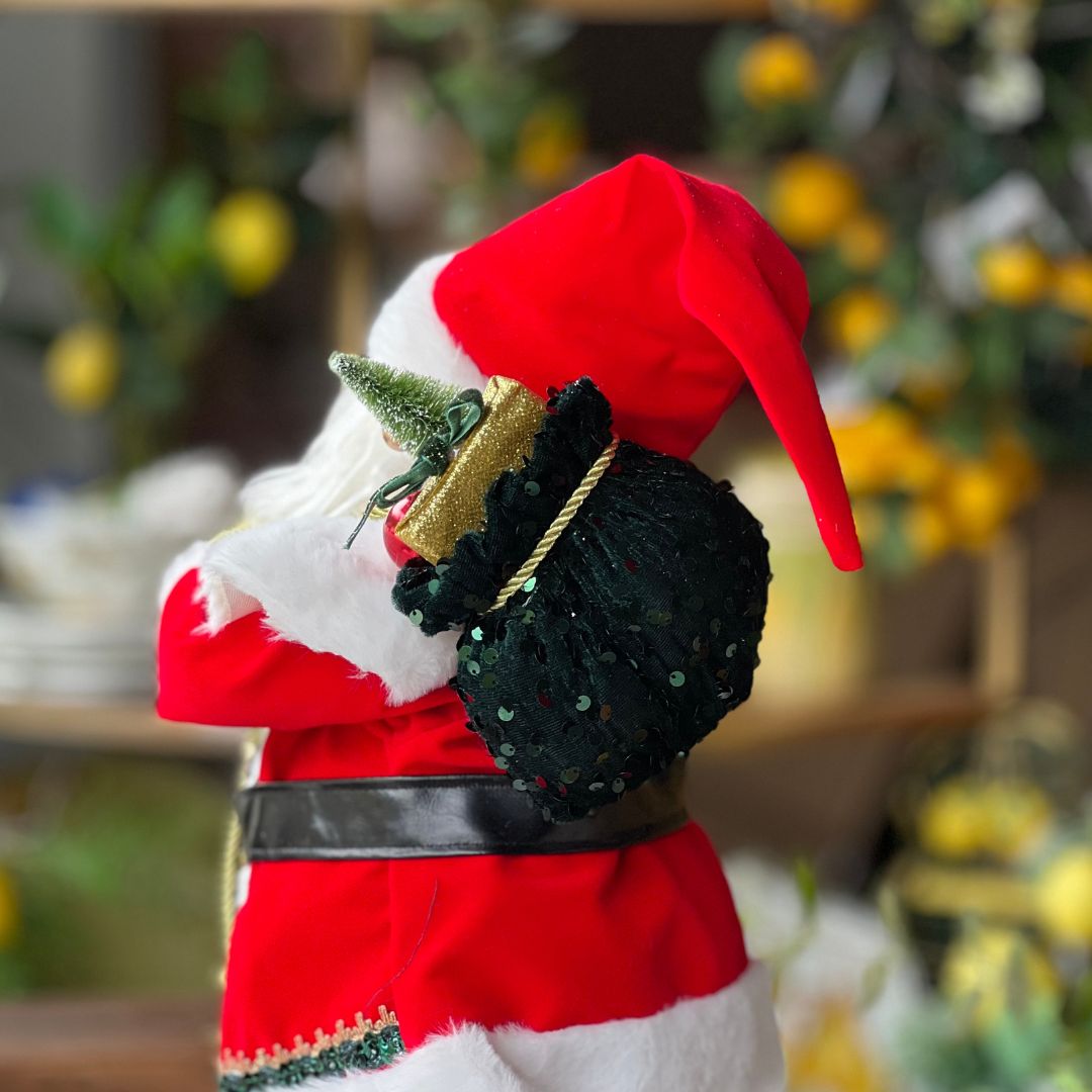 Papai Noel  Tradicional com Detalhes - 45cm