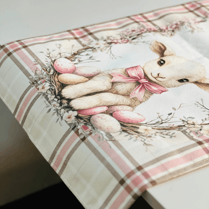 Caminho de Mesa de Páscoa Ovelha 42x141cm