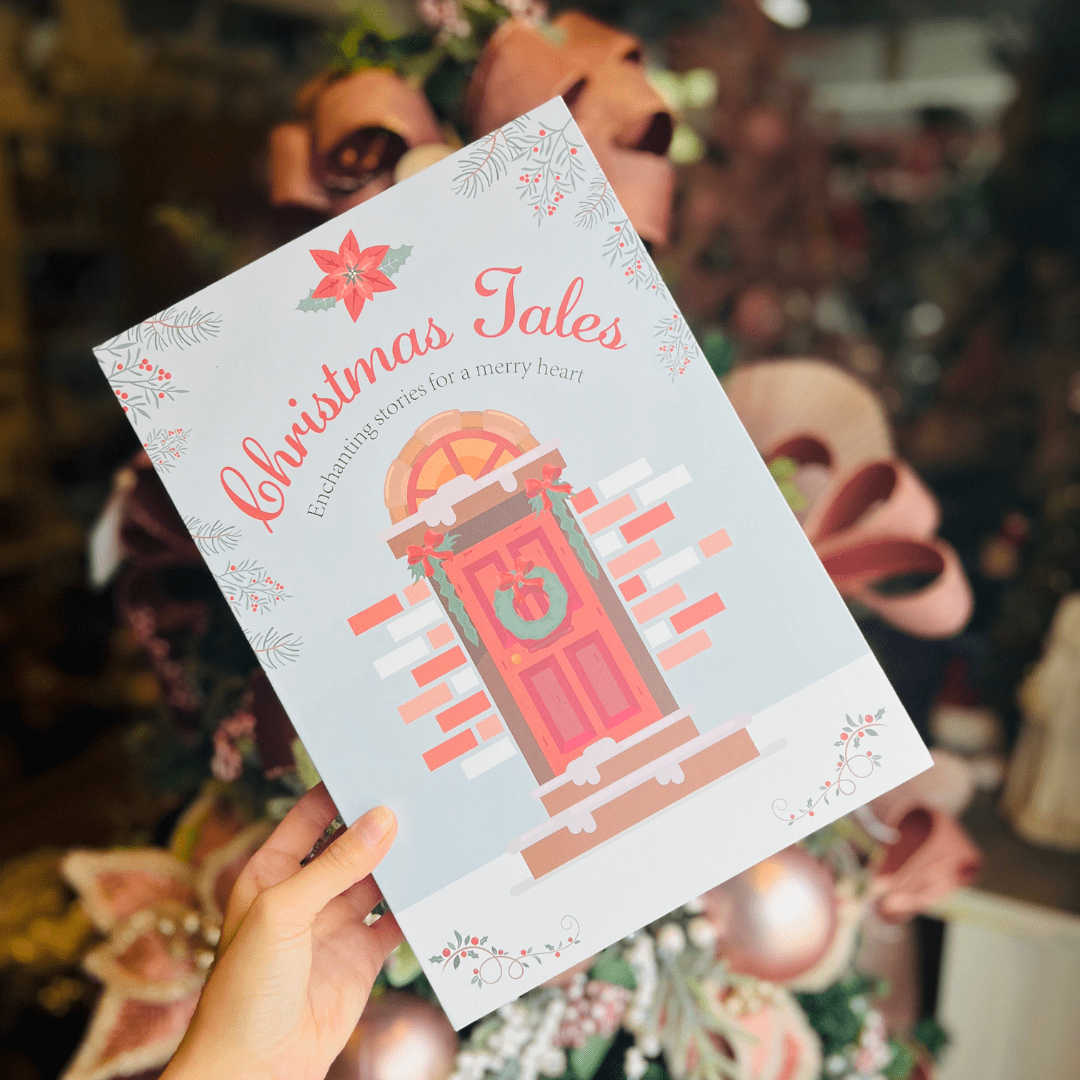 Conjunto 2 Caixas Livro Natalinas Christmas Tales Azul Claro - 31,6x22x6cm / 25x18,5x5cm