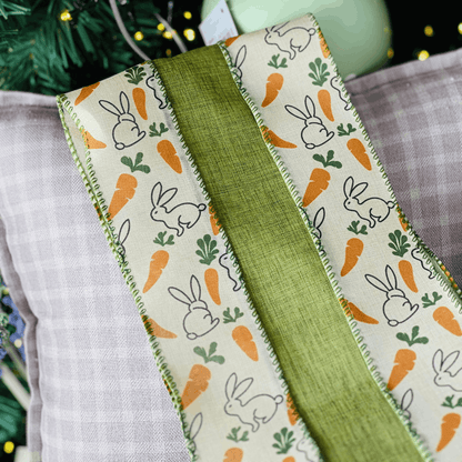 Fita Decorativa Aramada Verde Musgo 6,3cm x 9,14m