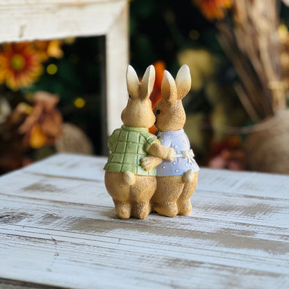 Coelhos Cesta de Cenouras - 14cm