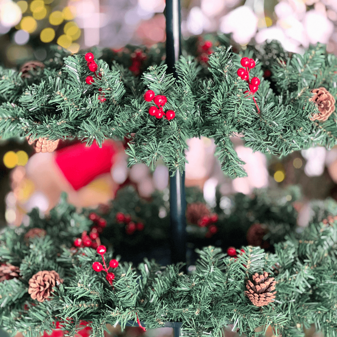 Árvore de Natal com Suporte e 5 Camadas – 2,1m