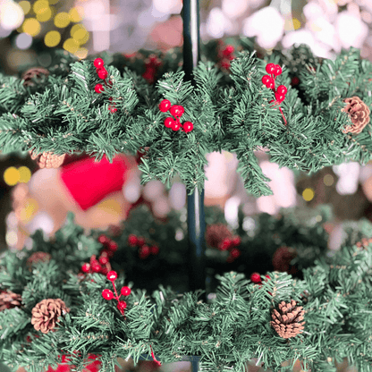 Árvore de Natal com Suporte e 5 Camadas – 2,1m