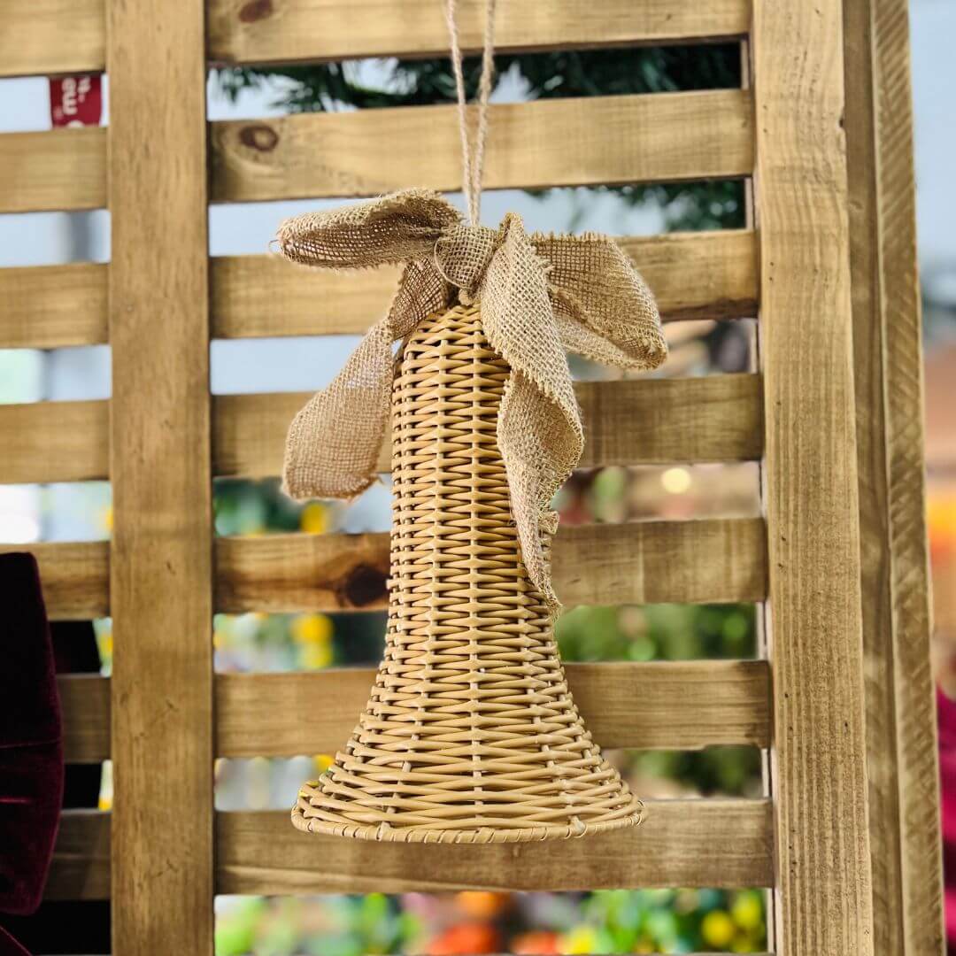 Enfeite Natalino Sino Bege – 28cm
