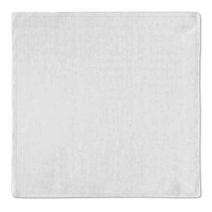 Kit 2 Guardanapos Tricoline Liso Branco + 2 Argolas - 43cm x 43cm (013)